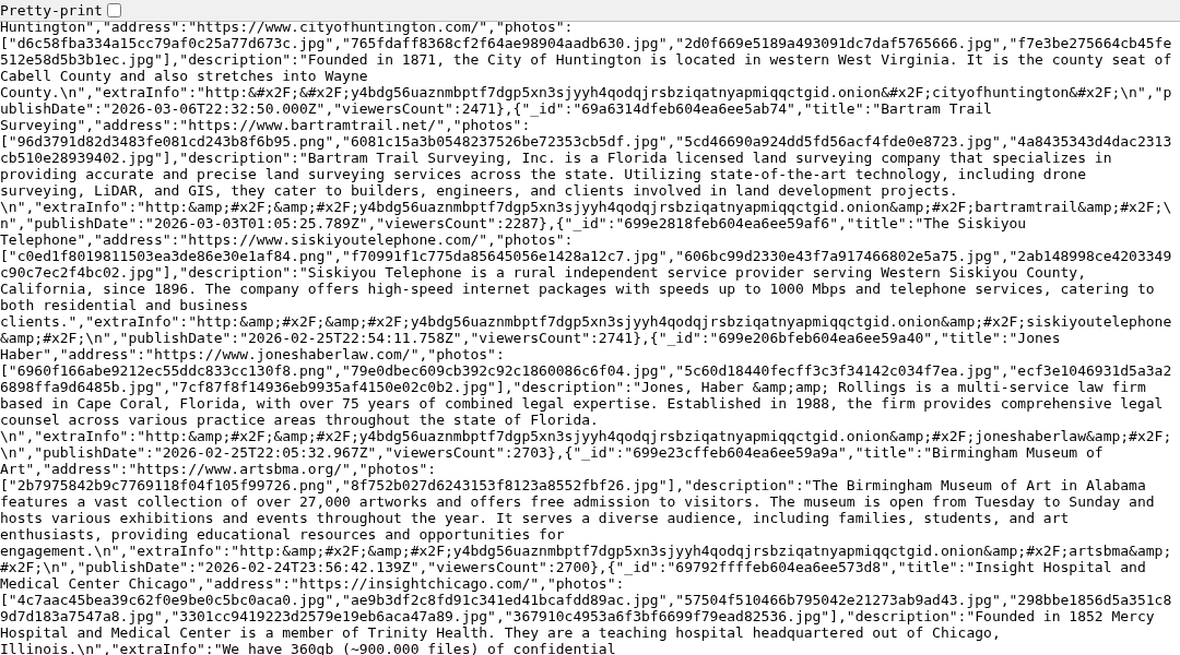 Leak screenshot for Millennium Dental Technologies