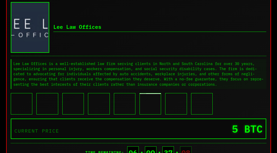 Leak screenshot for Lee Law Offices