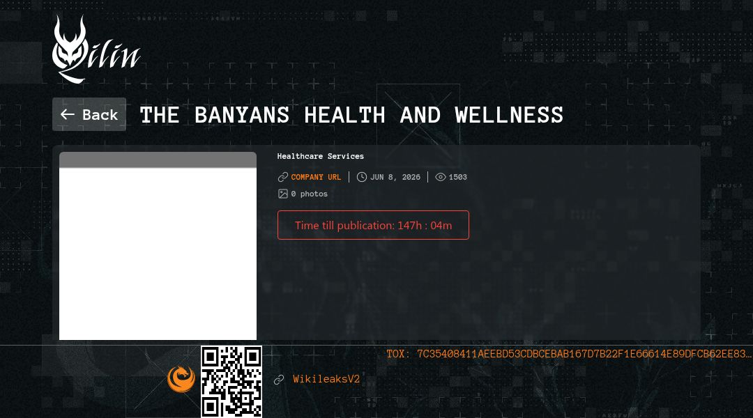 Leak screenshot for The Banyans Health and Wellness