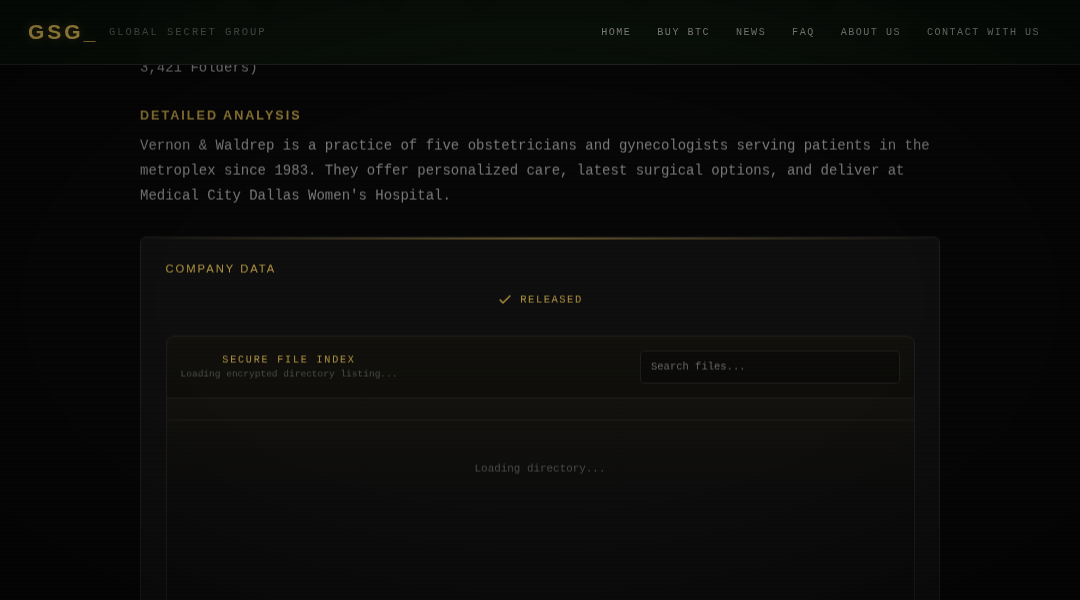 Leak screenshot for Vernon & Waldrep
