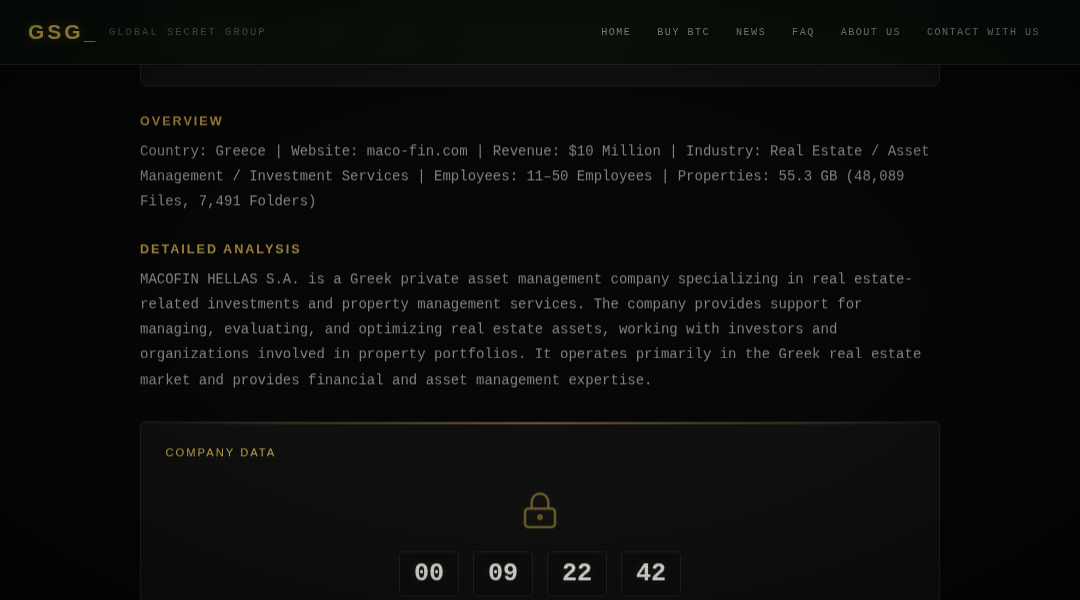 Leak screenshot for MACOFIN HELLAS S.A.
